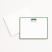 Green Retro Car Nursery Note Card 案内状