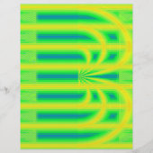 Green Retro Cathedral Scrapbook Paper 2-Sided Page (正面)