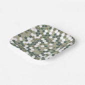 Green retro dots ペーパープレート (傾斜あり)