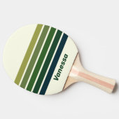 Green Retro Five Across Striping with Name 卓球ラケット (横)