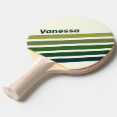 Green Retro Five Angled Striping with Name 卓球ラケット (正面アングル)