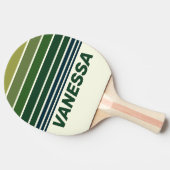 Green Retro Five Horizon Striping with Name 卓球ラケット (横)