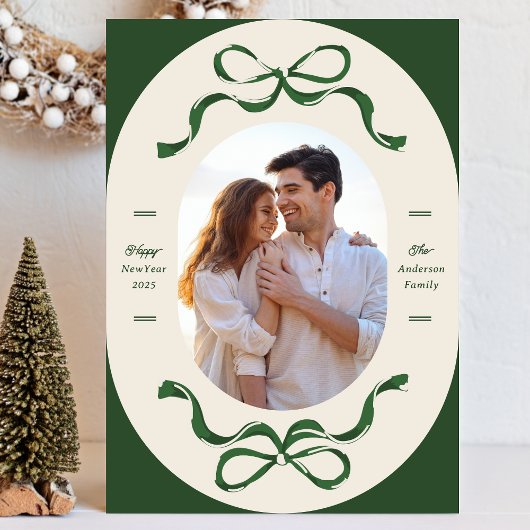 Green Ribbons Happy New Year 2025写真 シーズンカード