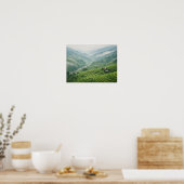 Green Rice Terraces Mountain Valley Landscape ポスター (キッチン)