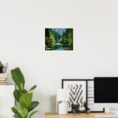Green River Mountain Wall Art – Nature Forest Land ポスター (ホームオフィス)