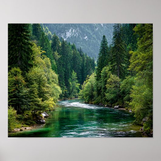 Green River Mountain Wall Art – Nature Forest Land ポスター (正面)
