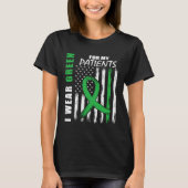 Green RN Nurses Kidney Disease Awareness US Flag N Tシャツ (正面)