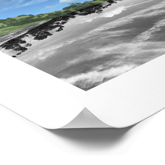 Green Road Reflection Photography ポスター (角)