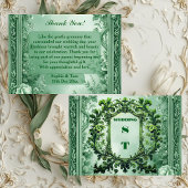 Green Rococo Garden Grand Baroque Opulence Wedding サンキューカード