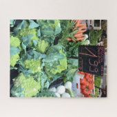 Green Roman Cauliflower at Farmers Market ジグソーパズル (横)
