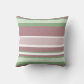 Green, Rose and Pink Stripes クッション (裏面)