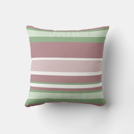 Green, Rose and Pink Stripes クッション (裏面)