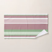 Green, Rose and Pink Stripes バスタオルセット (ハンドタオル)