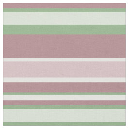 Green, Rose and Pink Stripes ファブリック