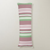 Green, Rose and Pink Stripes ボディピロー (正面縦)