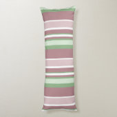 Green, Rose and Pink Stripes ボディピロー (裏面 (縦))