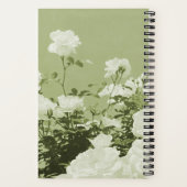 Green Roses Floral Garden Custom Spiral Notebook ノートブック (裏面)