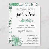 Green Roses  Simple yet Sincere Elopement   招待状 (正面/裏面)