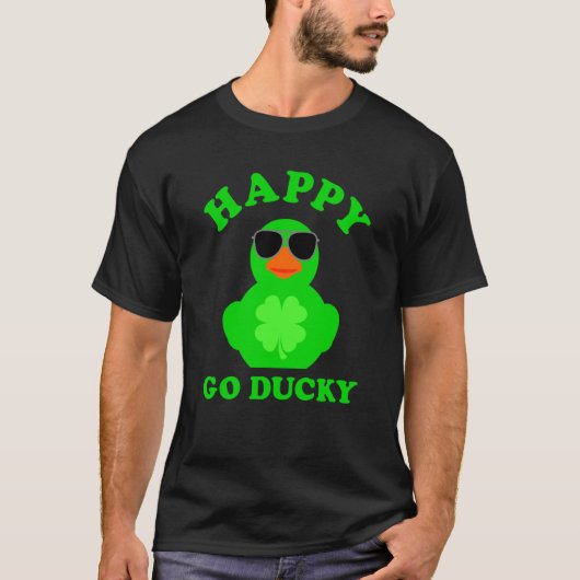 Green Rubber Duck Sunglasses Happy Go Ducky St Pat Tシャツ (正面)
