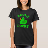 Green Rubber Duck Sunglasses Lucky Ducky Quack Duc Tシャツ (正面)