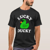 Green Rubber Duck Sunglasses Lucky Ducky Quack Duc Tシャツ (正面)