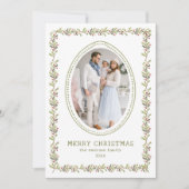 Green Rustic Botanical Christmas Card シーズンカード (正面)