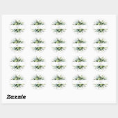 Green Rustic Wedding Circle Sticker ラウンドシール (シート)