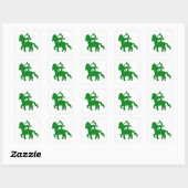 Green Sagittarius Archer Sticker — Earthy Fire  スクエアシール (シート)