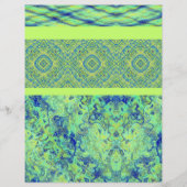 Green Sampler Scrapbook Paper 2-Sided Page (正面)