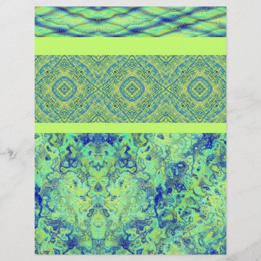 Green Sampler Scrapbook Paper 2-Sided Page (裏面)