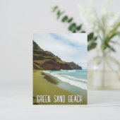Green Sand Beach Hawaii Travel ポストカード (スタンド正面)