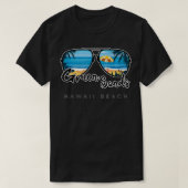 Green Sands Beach Hawaii Palm Tree Sunglasses Souv Tシャツ (デザイン正面)