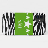 Green Sassy Star Zebra BT iPhone 5ケース Case-Mate iPhoneケース (裏面(横))