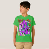 Green Scribble Street Art Kids Shirt Tシャツ (正面フル)