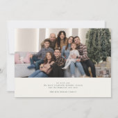 Green Script Merriest Christmas Five Photo Collage シーズンカード (裏面)