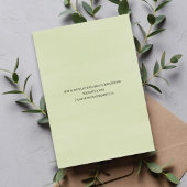 Green Script Wedding QR Code RSVP Elegant  エンクロージャーカード
