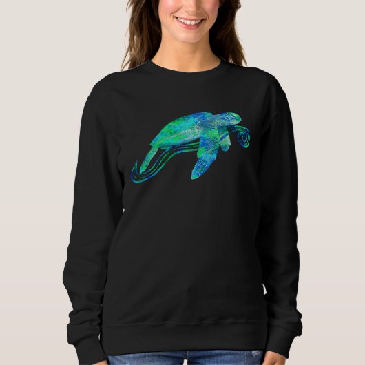 Green Sea Turtle Animal スウェットシャツ (正面)