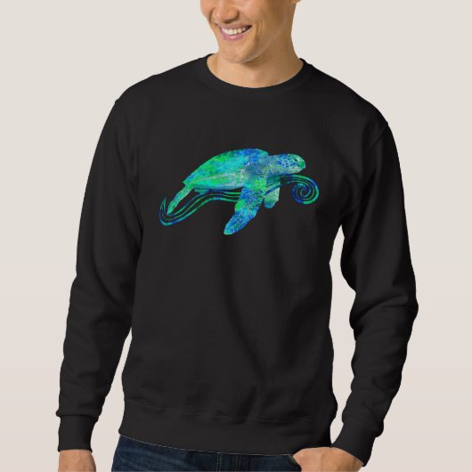 Green Sea Turtle Animal スウェットシャツ (正面)
