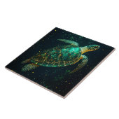 Green Sea Turtle on Dark Background タイル (側面)