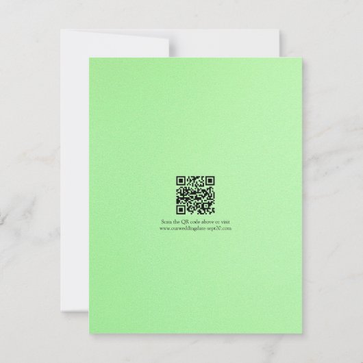 Green Seal Wedding Details Card 招待状 (裏面)