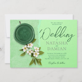 Green Seal Wedding Invitation 招待状