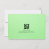 Green Seal Wedding Response Card 出欠カード (裏面)