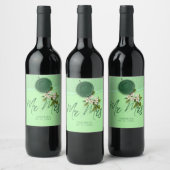 Green Seal Wedding Wine Label ワインラベル (ボトル)