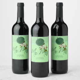 Green Seal Wedding Wine Label ワインラベル