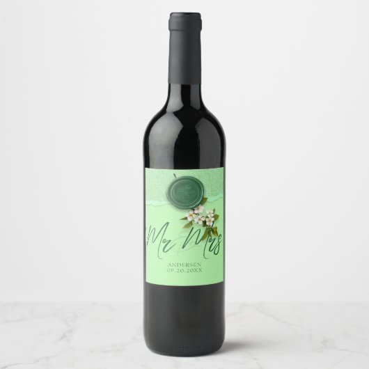 Green Seal Wedding Wine Label ワインラベル (正面)