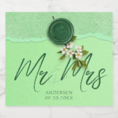 Green Seal Wedding Wine Label Sparkling Wine Labe スパークリングワインラベル (シングルラベル)