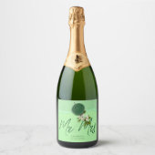 Green Seal Wedding Wine Label Sparkling Wine Labe スパークリングワインラベル (正面)