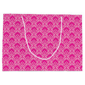 Green seamless vintage damask pattern ラージペーパーバッグ (裏面)