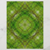 Green Serene Gardens Scrapbook Paper 2-Sided Page (正面)