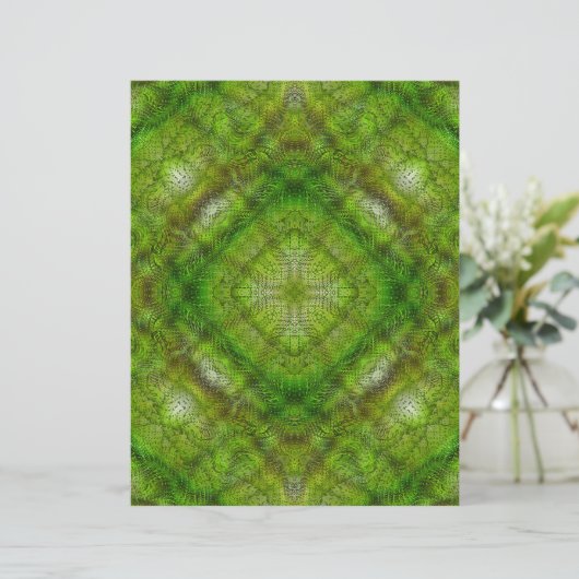 Green Serene Gardens Scrapbook Paper 2-Sided Page (スタンド正面)